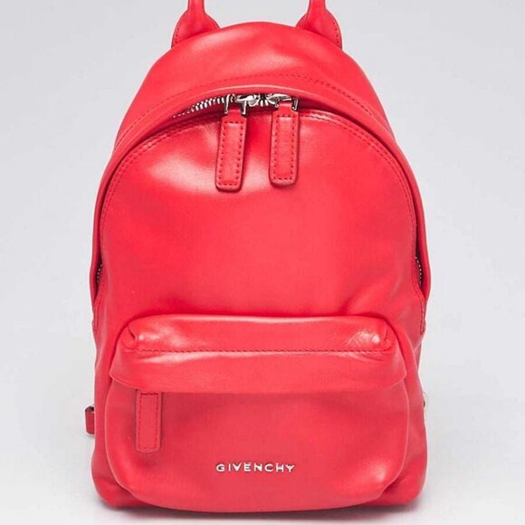 Givenchy Red Leather Mini Backpack Bag - Picture 1 of 11